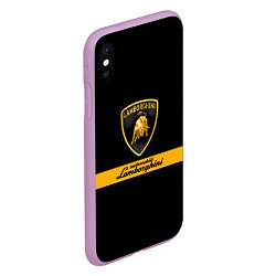 Чехол iPhone XS Max матовый Lamborghini Automobili, цвет: 3D-сиреневый — фото 2