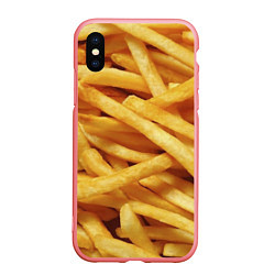 Чехол iPhone XS Max матовый Картофель фри, цвет: 3D-баблгам