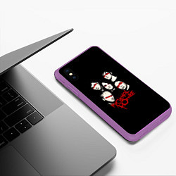 Чехол iPhone XS Max матовый My Chemical Romance Boys, цвет: 3D-фиолетовый — фото 2