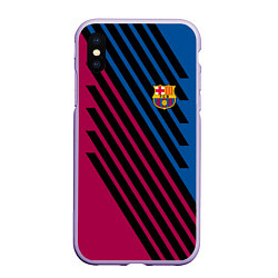 Чехол iPhone XS Max матовый FCB, цвет: 3D-светло-сиреневый