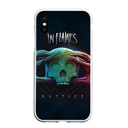 Чехол iPhone XS Max матовый In Flames: Battles, цвет: 3D-белый