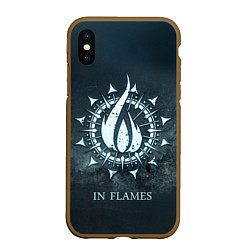 Чехол iPhone XS Max матовый In Flames: Cold Fire, цвет: 3D-коричневый