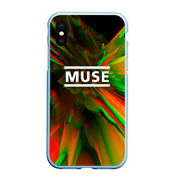 Чехол iPhone XS Max матовый Muse: Colour Abstract, цвет: 3D-голубой