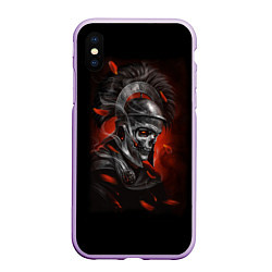 Чехол iPhone XS Max матовый Мертвый легионер, цвет: 3D-сиреневый