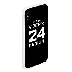 Чехол iPhone XS Max матовый Im from Siberia: 24 Region, цвет: 3D-белый — фото 2