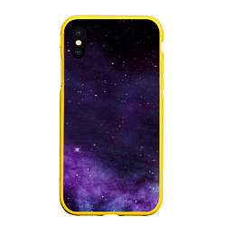 Чехол iPhone XS Max матовый Звёздный путь, цвет: 3D-желтый