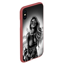 Чехол iPhone XS Max матовый Trap Girl, цвет: 3D-красный — фото 2