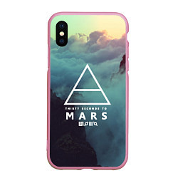 Чехол iPhone XS Max матовый 30 STM: Dark Heaven, цвет: 3D-розовый