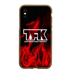 Чехол iPhone XS Max матовый Thousand Foot Krutch: Red Flame, цвет: 3D-коричневый