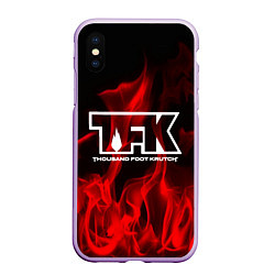 Чехол iPhone XS Max матовый Thousand Foot Krutch: Red Flame, цвет: 3D-сиреневый