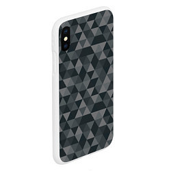 Чехол iPhone XS Max матовый Hipster Gray, цвет: 3D-белый — фото 2