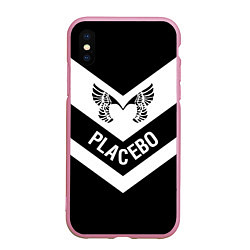 Чехол iPhone XS Max матовый Placebo, цвет: 3D-розовый