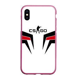 Чехол iPhone XS Max матовый CS:GO Sport Form, цвет: 3D-малиновый