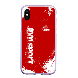 Чехол iPhone XS Max матовый Eat Sleep JDM: Red Style