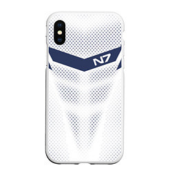 Чехол iPhone XS Max матовый N7: White Armor, цвет: 3D-белый