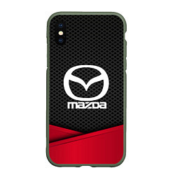 Чехол iPhone XS Max матовый Mazda: Grey Carbon