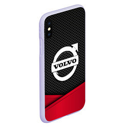 Чехол iPhone XS Max матовый Volvo: Grey Carbon, цвет: 3D-светло-сиреневый — фото 2