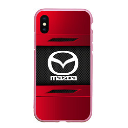 Чехол iPhone XS Max матовый Mazda Sport, цвет: 3D-розовый