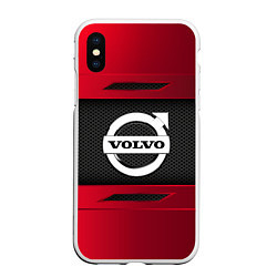 Чехол iPhone XS Max матовый Volvo Sport, цвет: 3D-белый