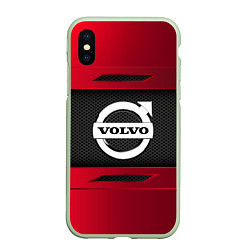 Чехол iPhone XS Max матовый Volvo Sport, цвет: 3D-салатовый