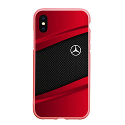 Чехол iPhone XS Max матовый Mercedes Benz: Red Sport, цвет: 3D-баблгам