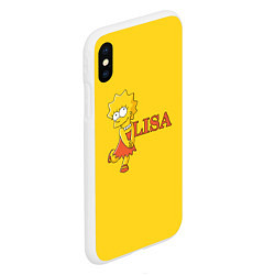 Чехол iPhone XS Max матовый Lisa Simpson, цвет: 3D-белый — фото 2