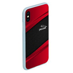 Чехол iPhone XS Max матовый Jaguar: Red Sport, цвет: 3D-голубой — фото 2