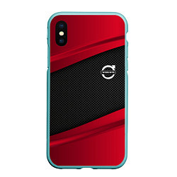 Чехол iPhone XS Max матовый Volvo: Red Sport, цвет: 3D-мятный