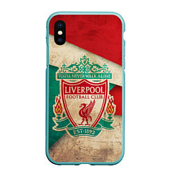 Чехол iPhone XS Max матовый FC Liverpool: Old Style