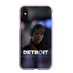 Чехол iPhone XS Max матовый Detroit: Kara, цвет: 3D-сиреневый