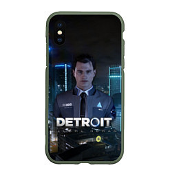 Чехол iPhone XS Max матовый Detroit: Connor, цвет: 3D-темно-зеленый