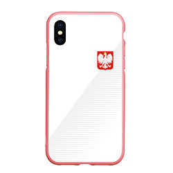 Чехол iPhone XS Max матовый Poland Team: Home WC-2018