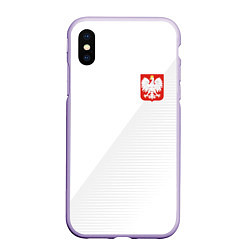 Чехол iPhone XS Max матовый Poland Team: Home WC-2018
