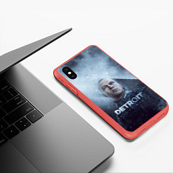 Чехол iPhone XS Max матовый Become Human, цвет: 3D-красный — фото 2
