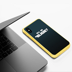 Чехол iPhone XS Max матовый Kill Me: Obladaet, цвет: 3D-желтый — фото 2
