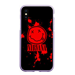 Чехол iPhone XS Max матовый Nirvana: Blooded Smile