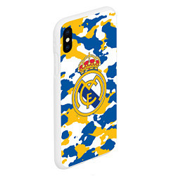 Чехол iPhone XS Max матовый Real Madrid: Camo, цвет: 3D-белый — фото 2