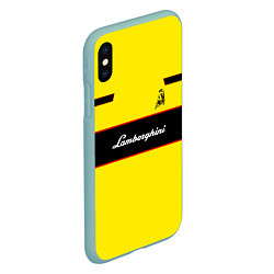 Чехол iPhone XS Max матовый Lamborghini Style, цвет: 3D-мятный — фото 2