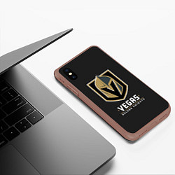 Чехол iPhone XS Max матовый Vegas: Golden Knights, цвет: 3D-коричневый — фото 2