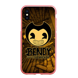 Чехол iPhone XS Max матовый Black Bendy