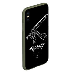 Чехол iPhone XS Max матовый Berserk Khight, цвет: 3D-темно-зеленый — фото 2