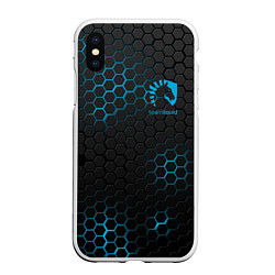 Чехол iPhone XS Max матовый Team Liquid: Carbon Style, цвет: 3D-белый