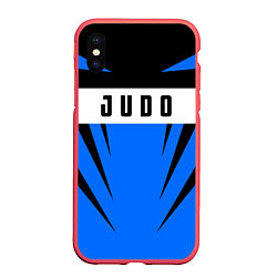 Чехол iPhone XS Max матовый Judo Fighter