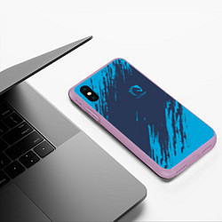 Чехол iPhone XS Max матовый Team Liquid: Abstract Style, цвет: 3D-сиреневый — фото 2