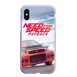 Чехол iPhone XS Max матовый Need for Speed: Payback, цвет: 3D-светло-сиреневый