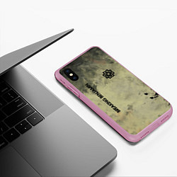 Чехол iPhone XS Max матовый Breaking Benjamin, цвет: 3D-розовый — фото 2