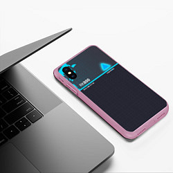 Чехол iPhone XS Max матовый Detroit: RK800, цвет: 3D-розовый — фото 2