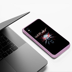 Чехол iPhone XS Max матовый Witcher 2077, цвет: 3D-сиреневый — фото 2