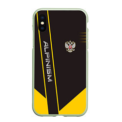 Чехол iPhone XS Max матовый Alpinism: Yellow Russia