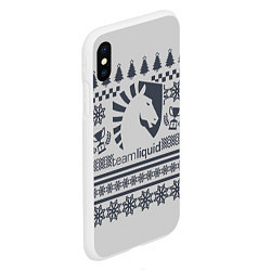 Чехол iPhone XS Max матовый Team Liquid: Grey Winter, цвет: 3D-белый — фото 2